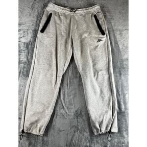 Nike Men's XXL Gray Fleece Sweatpants Side Pockets Drawstring Classic Fit